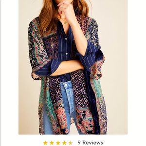 Fried burnout velvet kimono